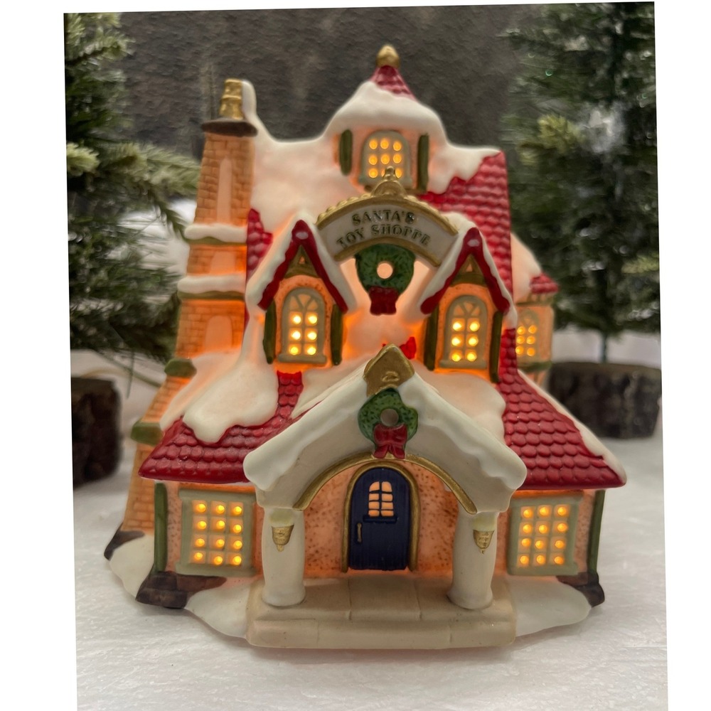Hawthorne Village SANTA'S TOY SHOPPE Porchlight Collection 79101 Christmas House